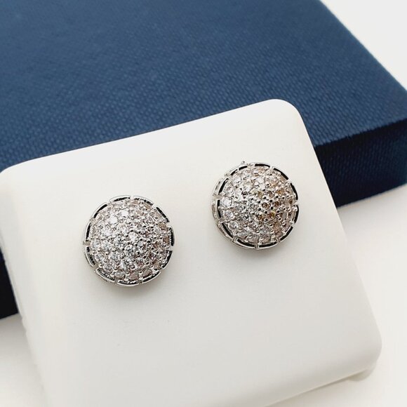 "925 Sterling Silver Plated CZ Earrings, EVBRS451 - Picture 8 of 9